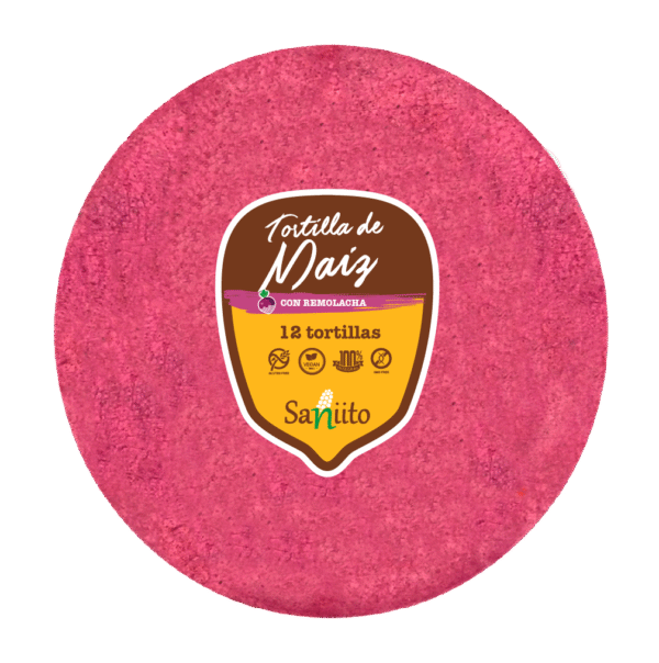 Tortilla de Maíz con remolacha (14cms / 12u)