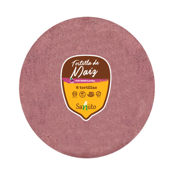 Tortilla de Maíz para Wrap con remolacha (24cms / 6u)
