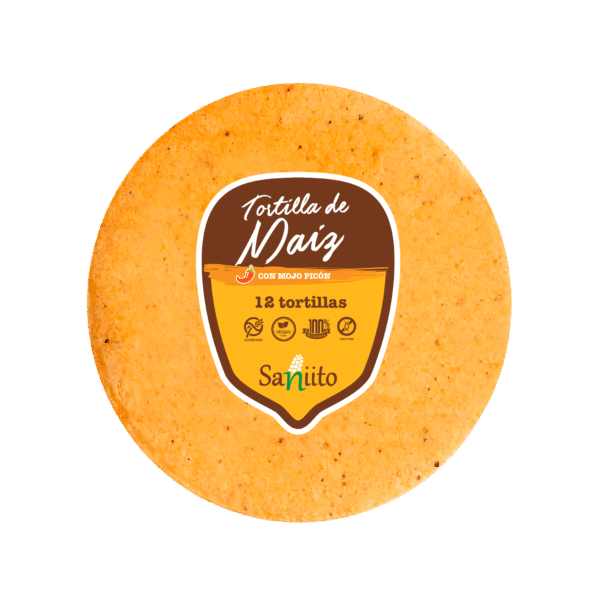 Tortilla de Maíz con mojo picón (14cms / 12u)