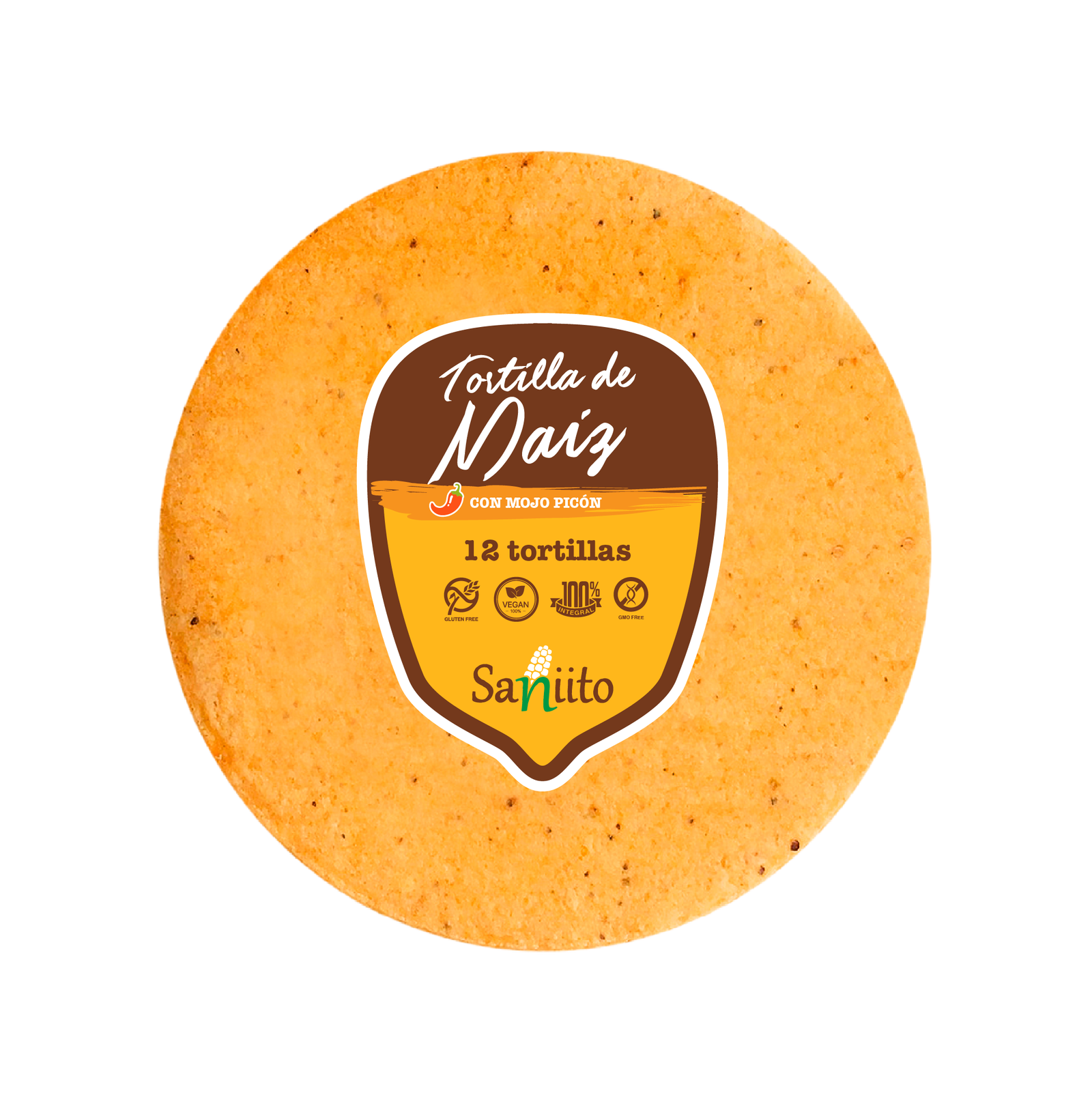 Tortilla de Maíz con mojo picón (14cms / 12u)